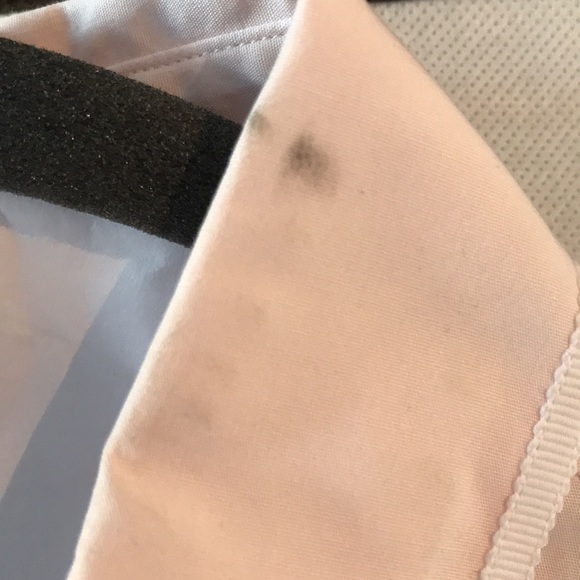 Pink Tartan blush pink button-down with white grosgrain trim - Picture 7 of 7